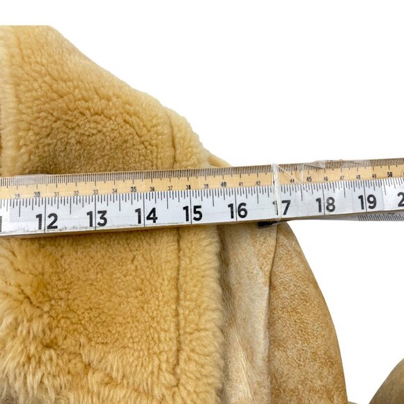 Vintage Leather Attic Shearling Sheepskin Aviator Moto Jacket Men's Small 36 - Picture 7 of 12